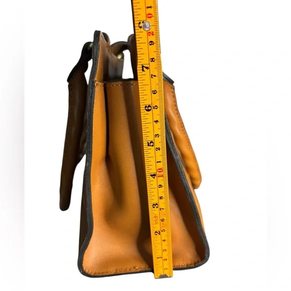 Patricia Nash Tan Leather Satchel Bag Butter Smooth Staple Western - Picture 13 of 14